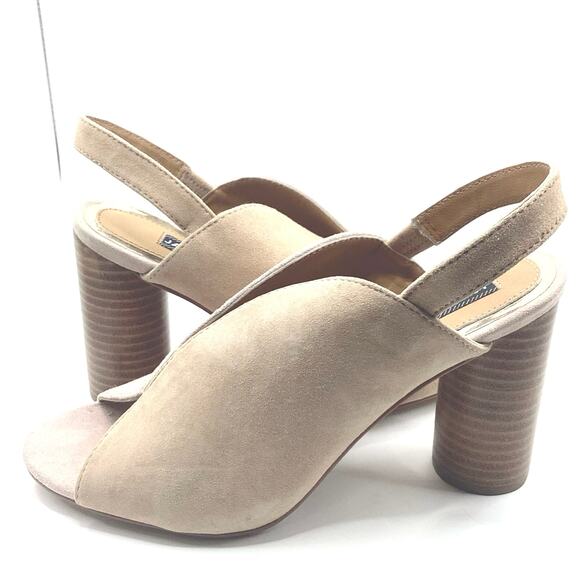 Jaggar Australia Got Your Back Nude Blush Suede Block Heels Sandal 39 8 - Picture 10 of 11